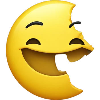 Vintage yellow half moon with a face emoji