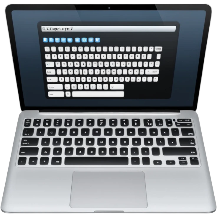 laptop with program code emoji