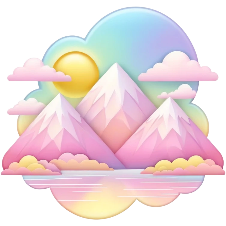  Pastel-white-yellow-pink-Iridescent-aesthetic-scenic-scenery-Decoration emoji