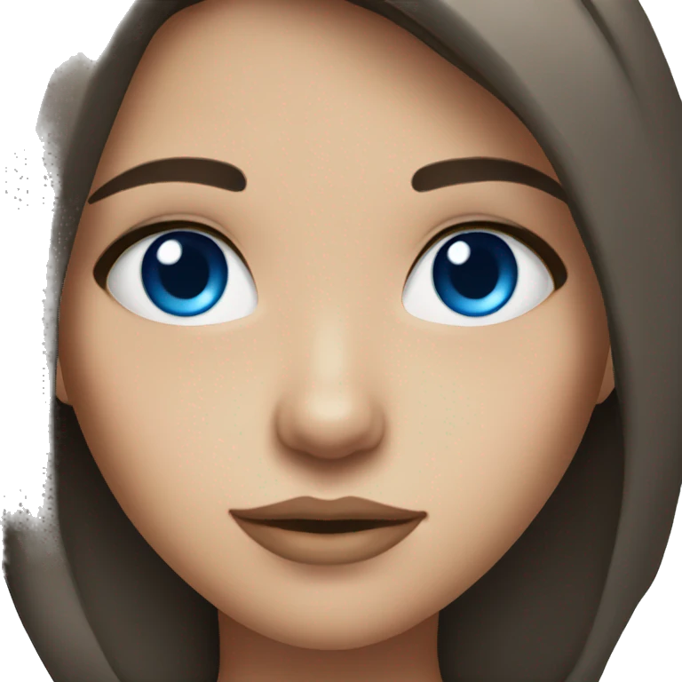 Brunette girl with blue eyes emoji