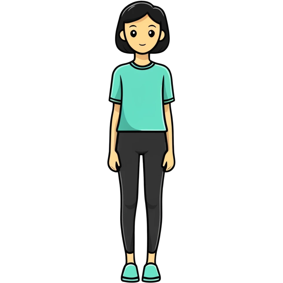 full body skinny female figure standing emoji