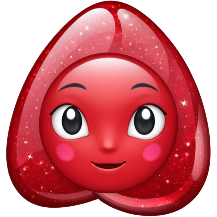 Ruby glitter RED emoji