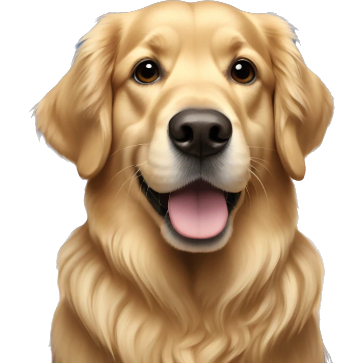 golden retriever in sky emoji