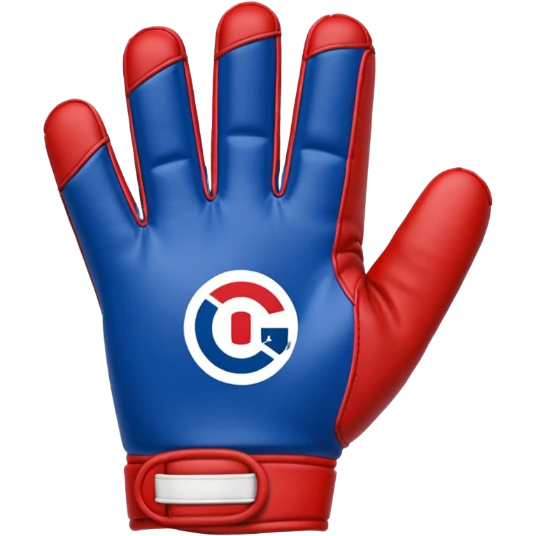 Hand glove one finger american football in blue (#00A3E0) and red (#F9423A)  emoji