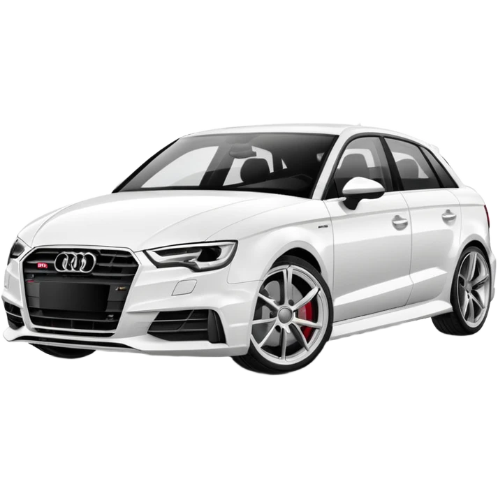 white Audi S3 8V three-quarter angle sporty stance emoji