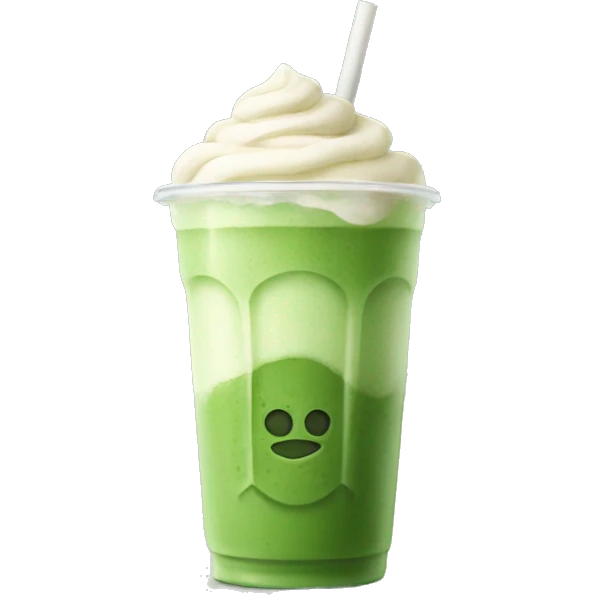 Iced matcha latte emoji