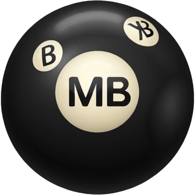 Black pull Ball with MB written on it. Nothing else no holes or anything. emoji
