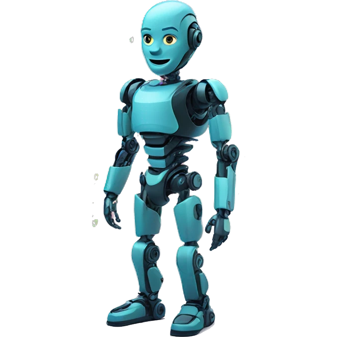Gen AI bot with data bytes flowing around  emoji