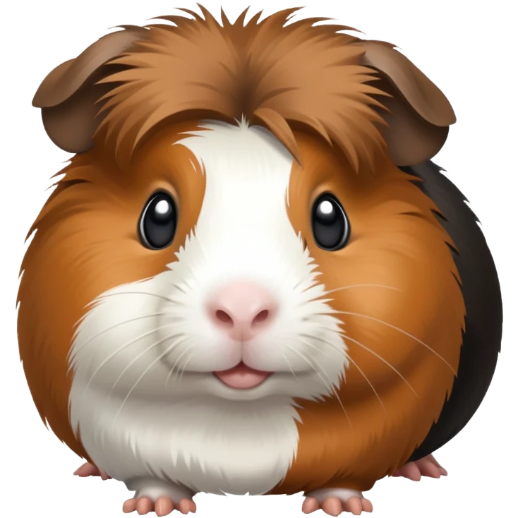 Black brown and white guinea pig emoji