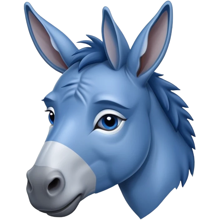 sad blue donkey emoji