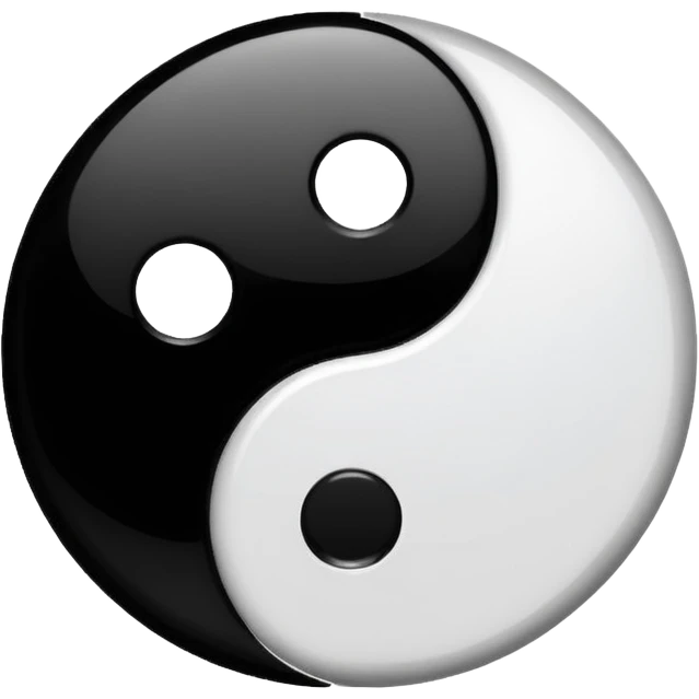Yin-Yang symbol with sparkles emoji
