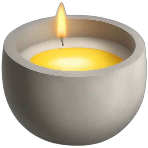 Scented Candle in concrete vessel emoji