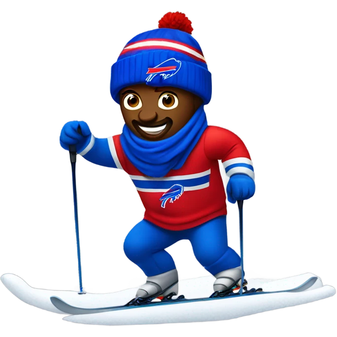 Buffalo bills on skis emoji
