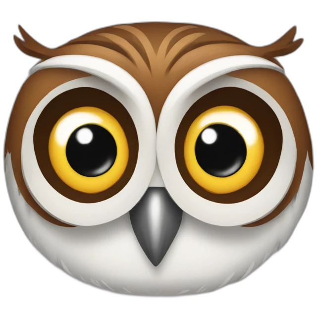 a goofy owl emoji