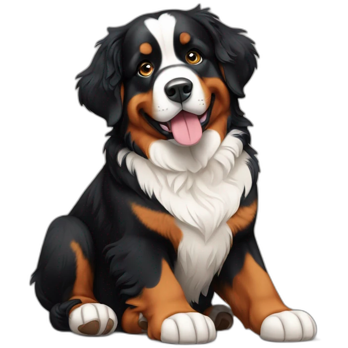 Bernese Mountain Dog Sitting emoji