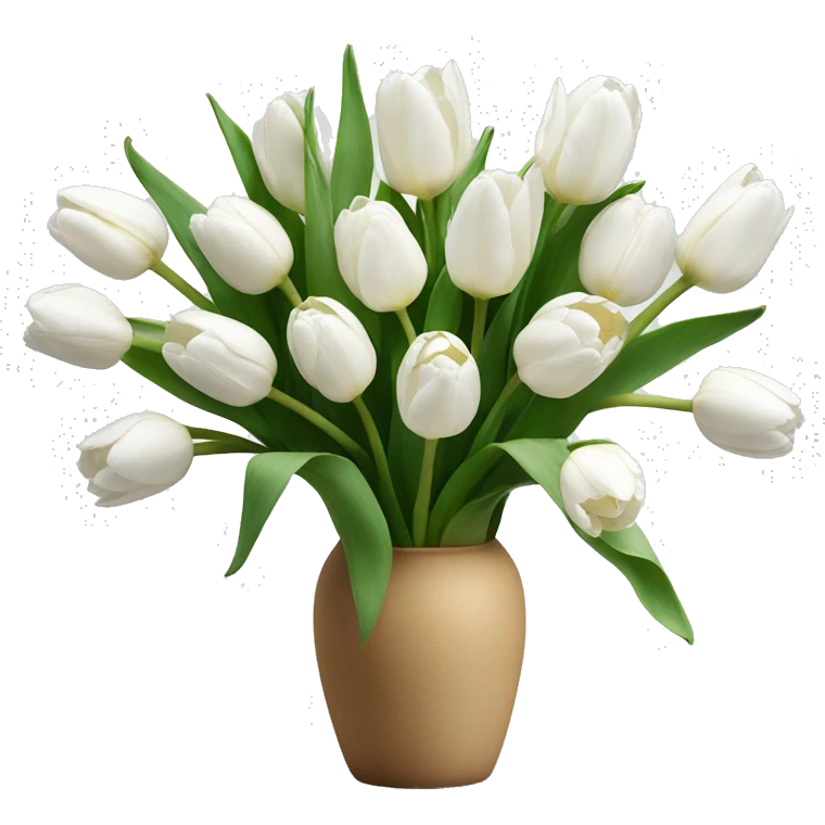 White tulips ￼ emoji