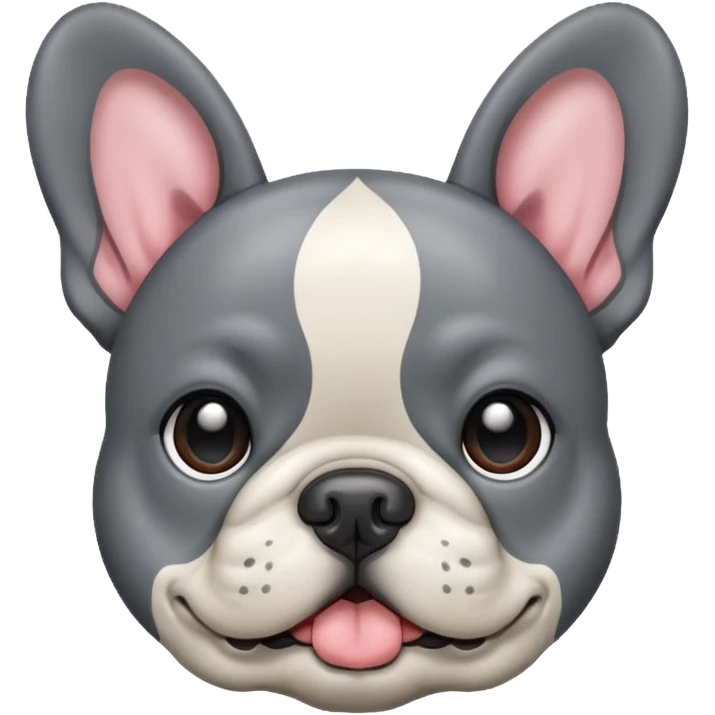 Frenchie grey mural dog emoji