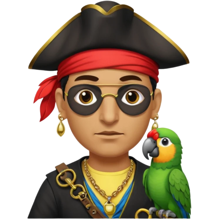 pirate and parrot emoji