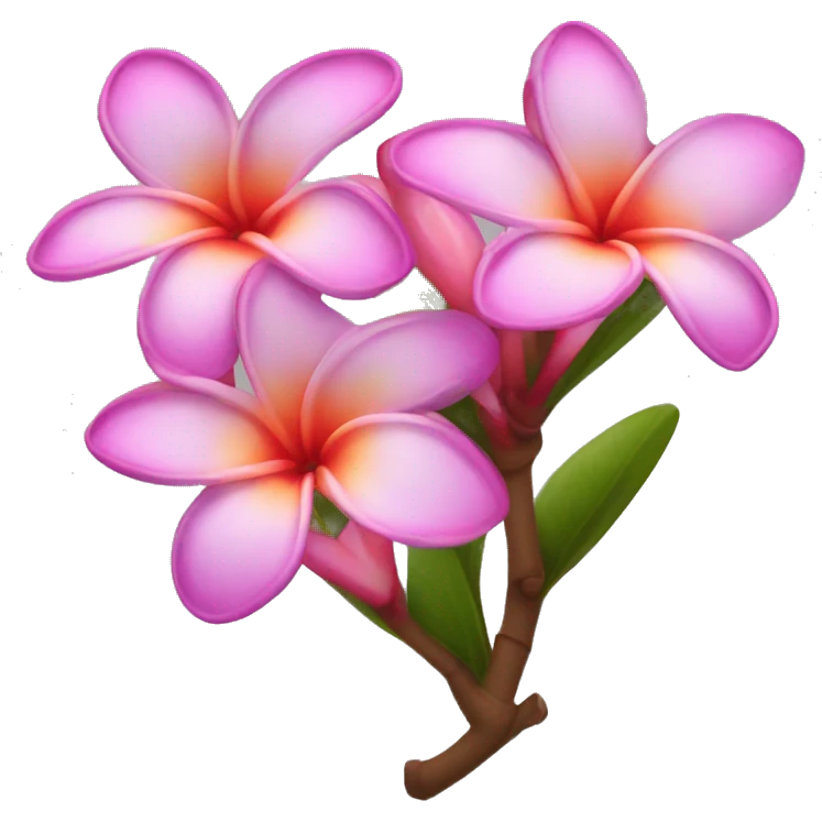 Pink and purple plumeria emoji