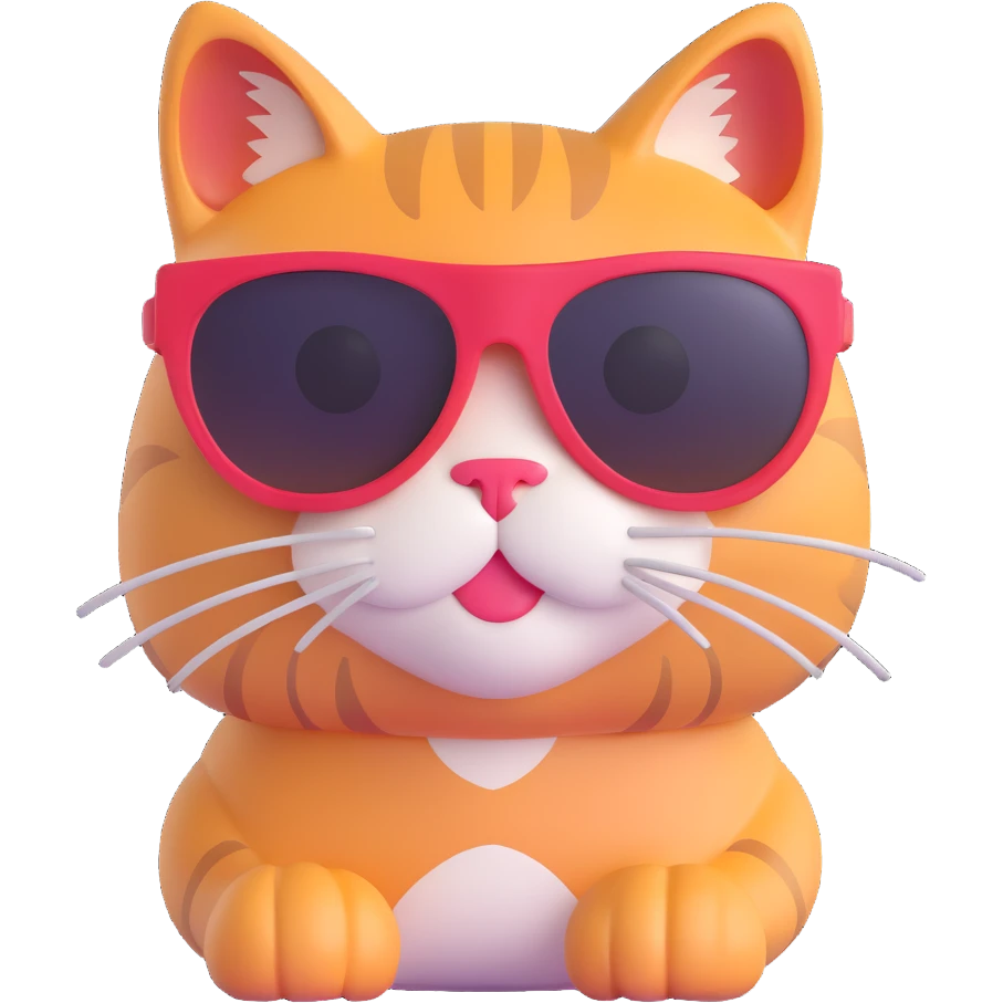 cat wearing sunglasses emoji