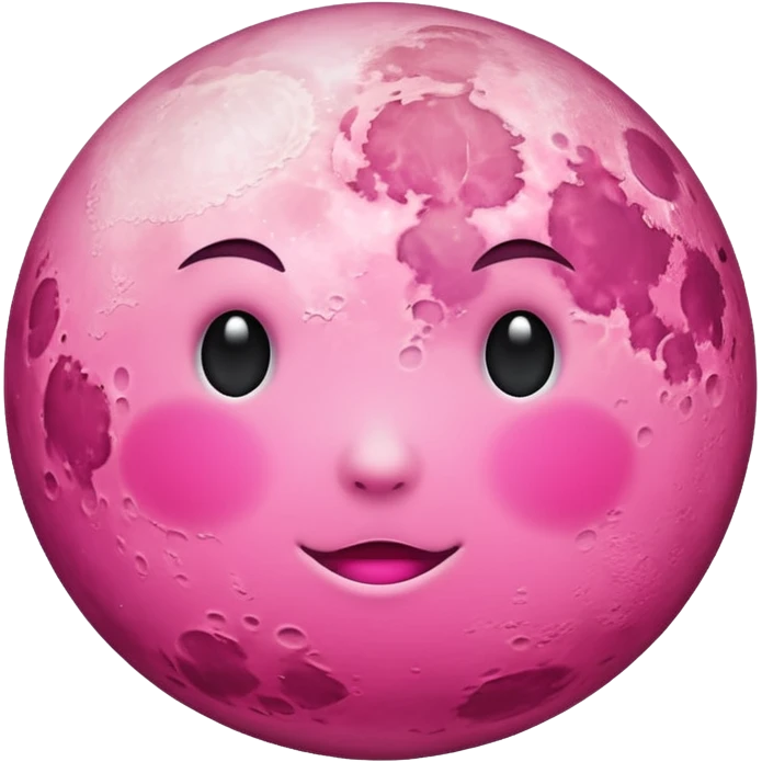 a pink full moon without the facial features emoji