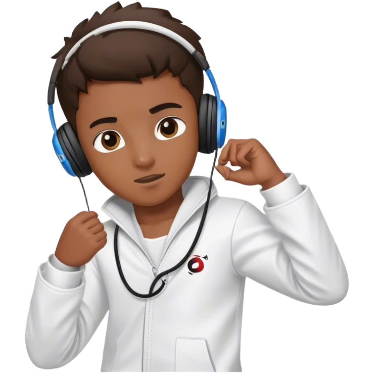 Taekwondo boy with a beats studio pro emoji