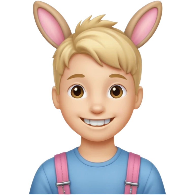 kid with braces bunny haired emoji