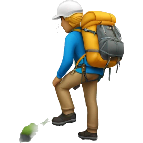 escalando una montaña emoji