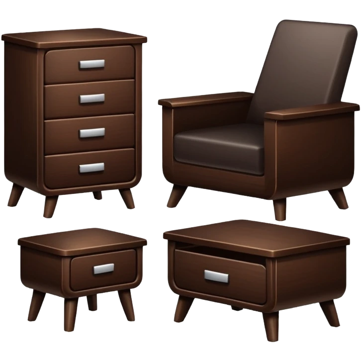 fancy modern wooden furniture set emoji