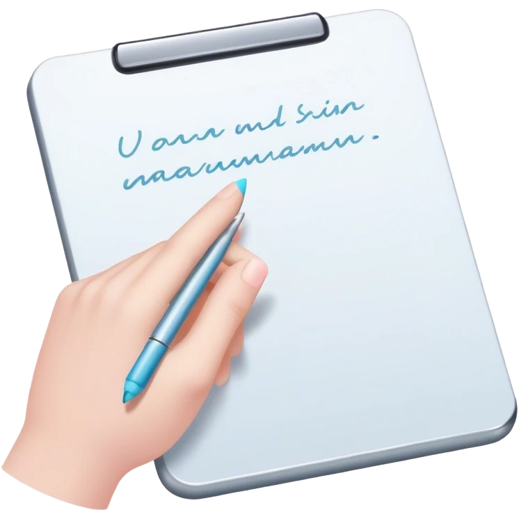 hand writes pastel pan emoji