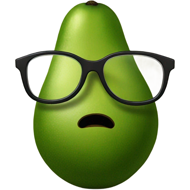 Avocado with glasses  emoji