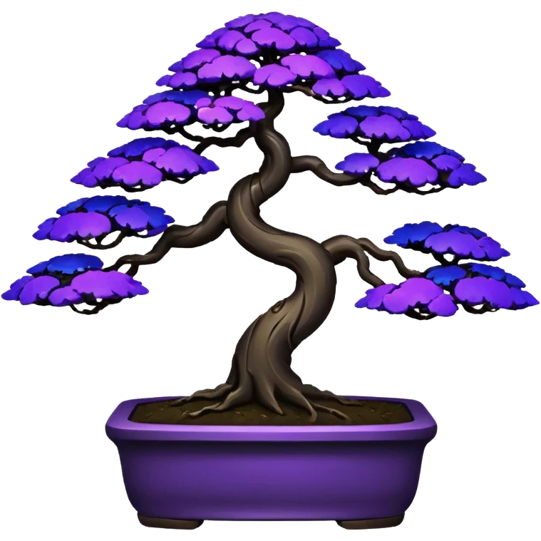  Rustic shiny black-purple crimson maple cobalt tiny bonsai  emoji
