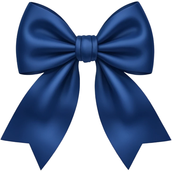 Navy blue bow emoji