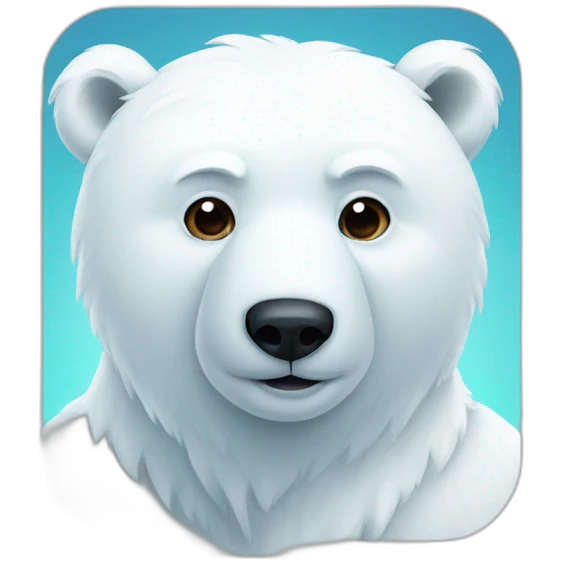 polar bear is doing research emoji