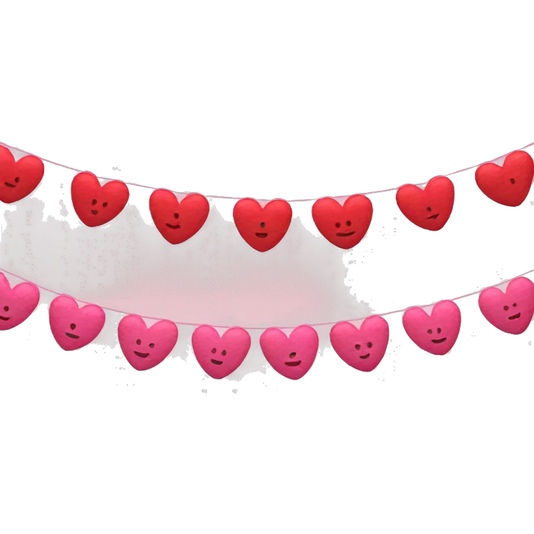 red and pink garland for bedroom emoji