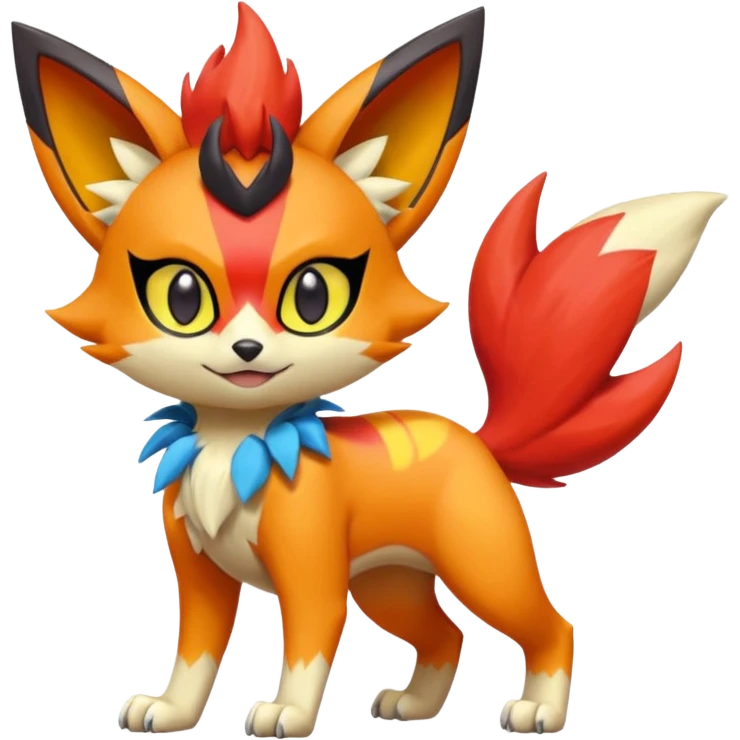 Torracat-Amaura-Fennekin-Fakémon-Digimon-fusion (full body) emoji