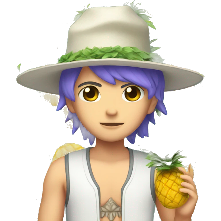 Luka with a pineapple hat emoji