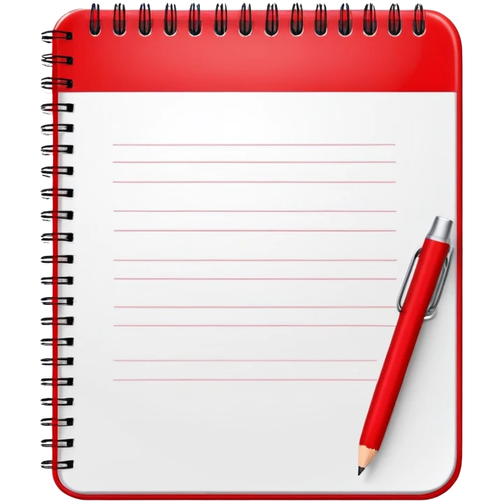 i want a red school notebook emoji, like the ones from Apple emoji