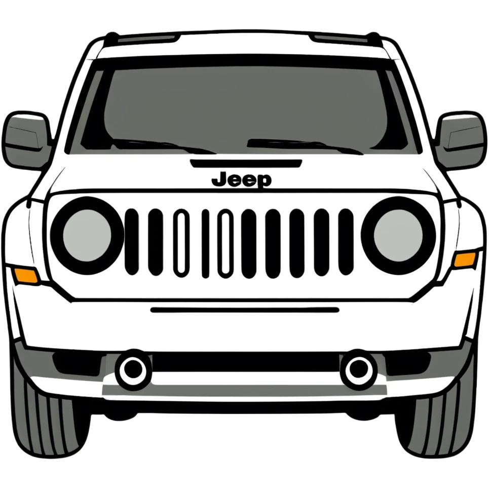 Black Jeep Patriot grill emoji