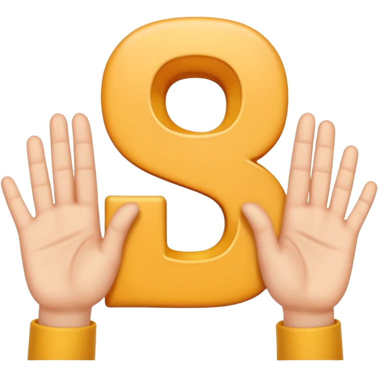 Make the letter S with emoji hands emoji