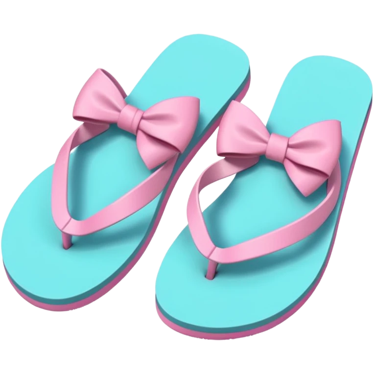 White Flip Flops With Pink Bows emoji