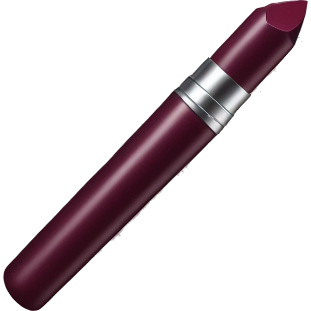 Burgundy lipstick stick emoji