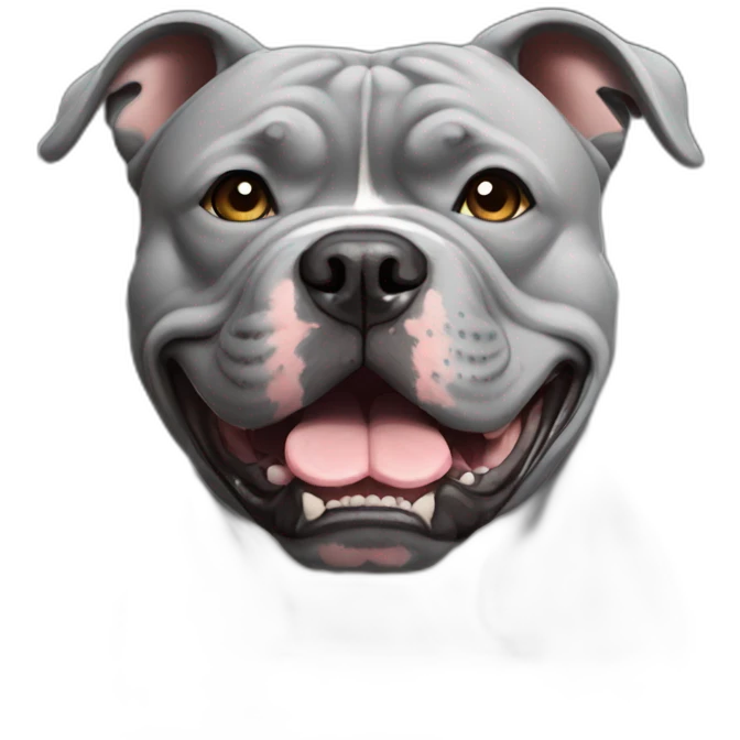 gray strong american bully  emoji