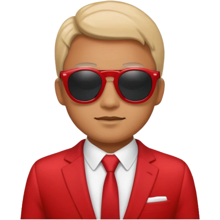 the weekend in red suit and sunglasses emoji