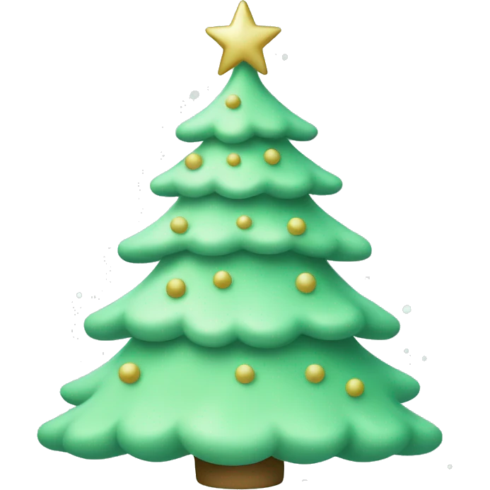 Pastel green Christmas tree emoji