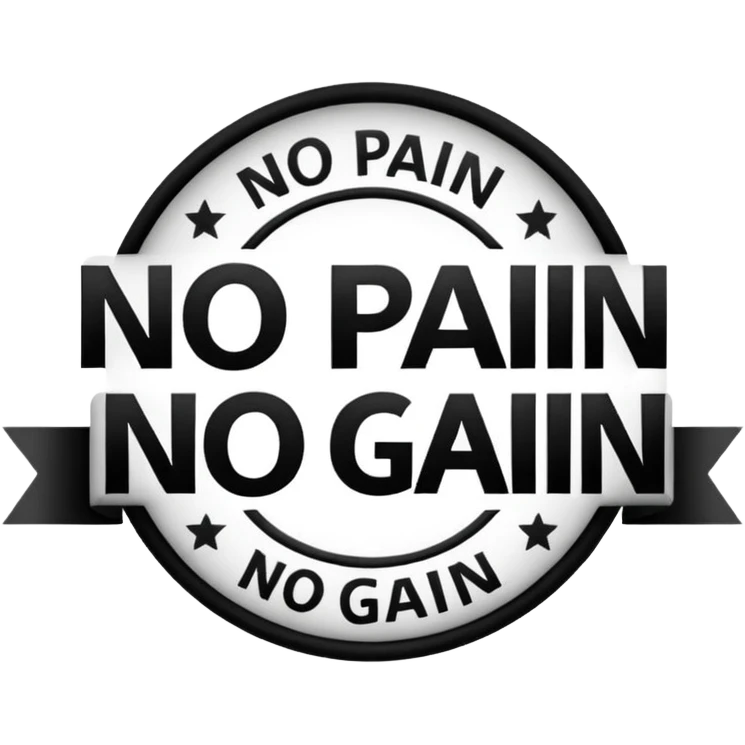 No pain no gain emoji
