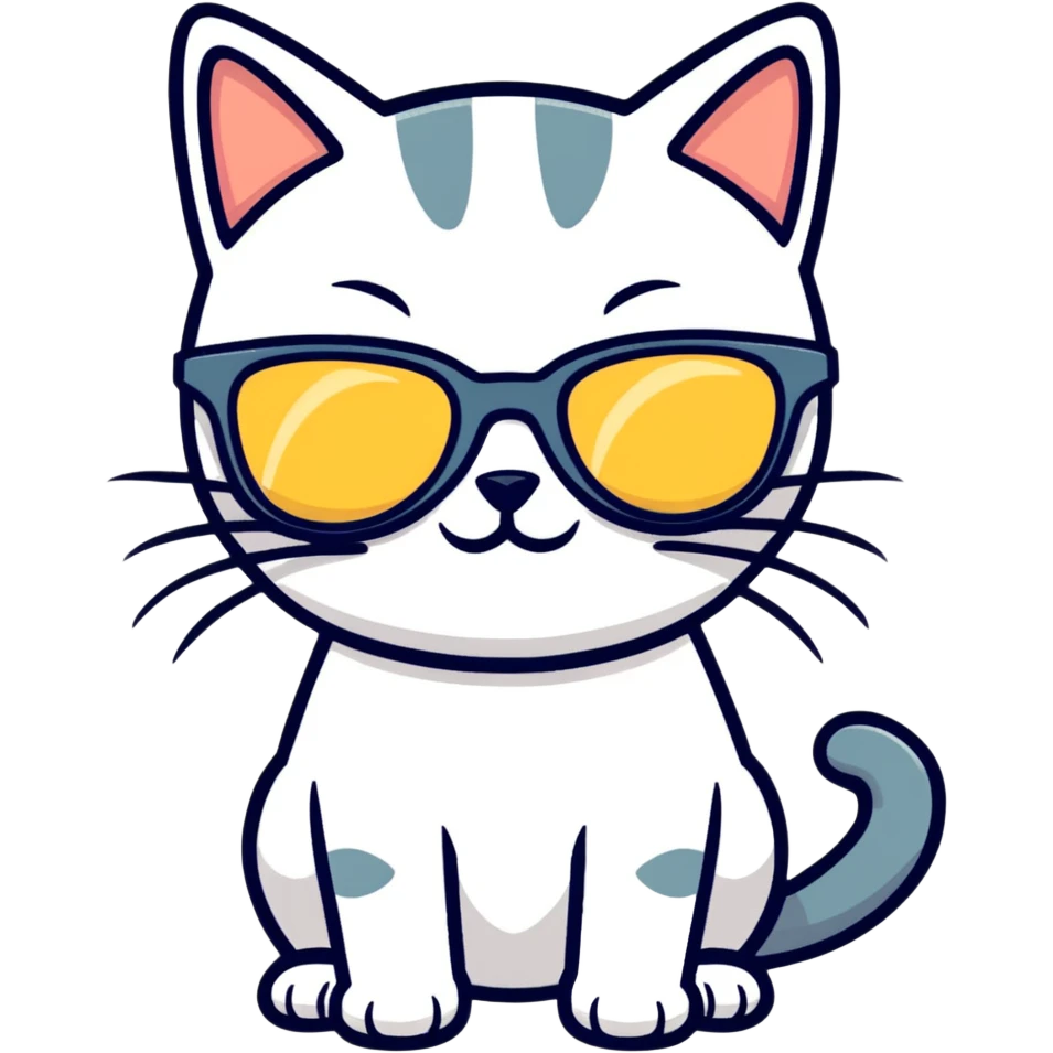 Cat with sunglasses emoji