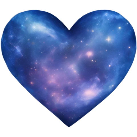 Blue galaxy heart emoji