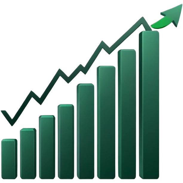 dark green growth graph emoji