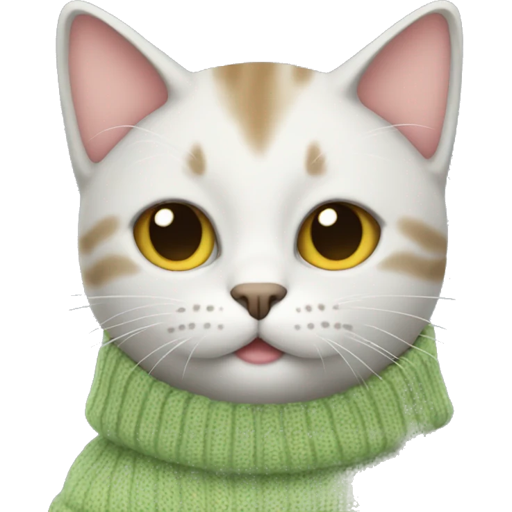 Cat with a sweater on emoji